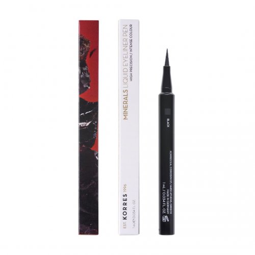 Korres Minerals Liquid Eyeliner Pen 01 Black, 1 τεμάχιο